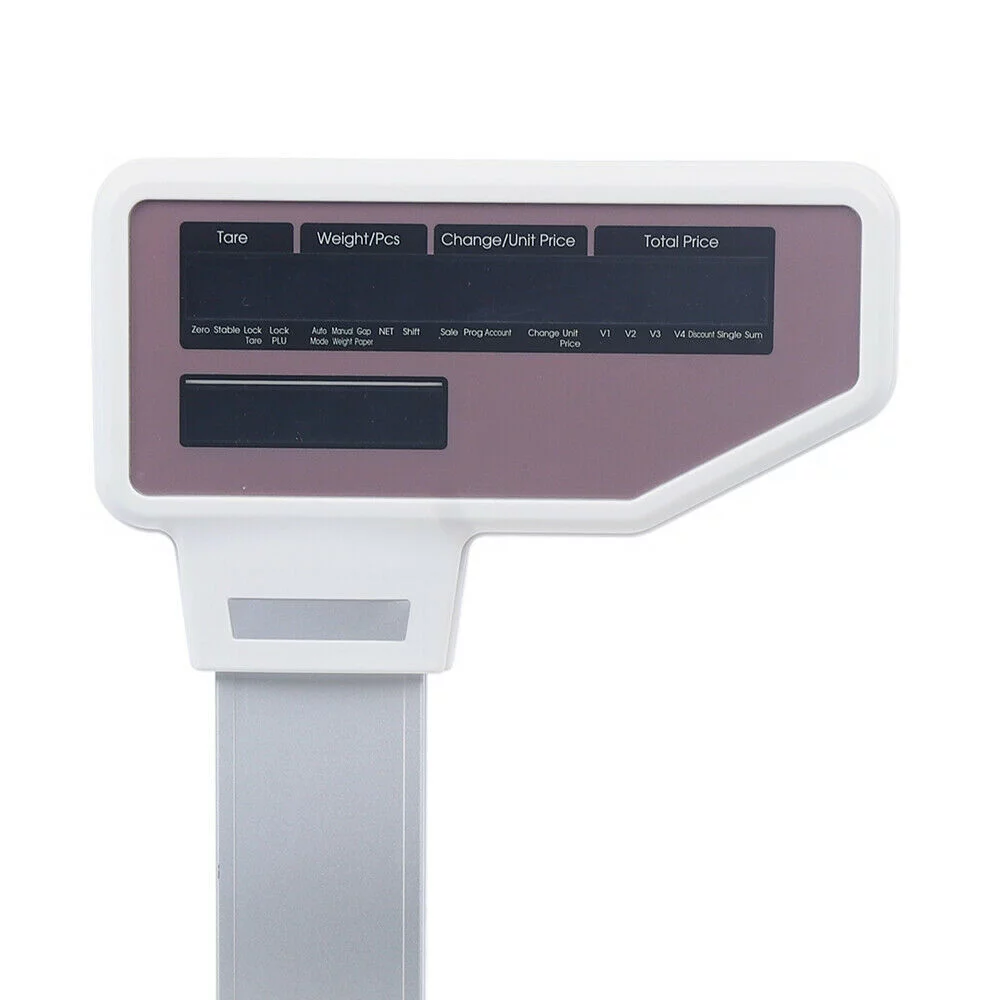 Price Computing Scale with Thermal Label Printer Up to 66lb Weighing Range Pole Display Scale for Supermarket (with Mobile APP) Electronic Weight