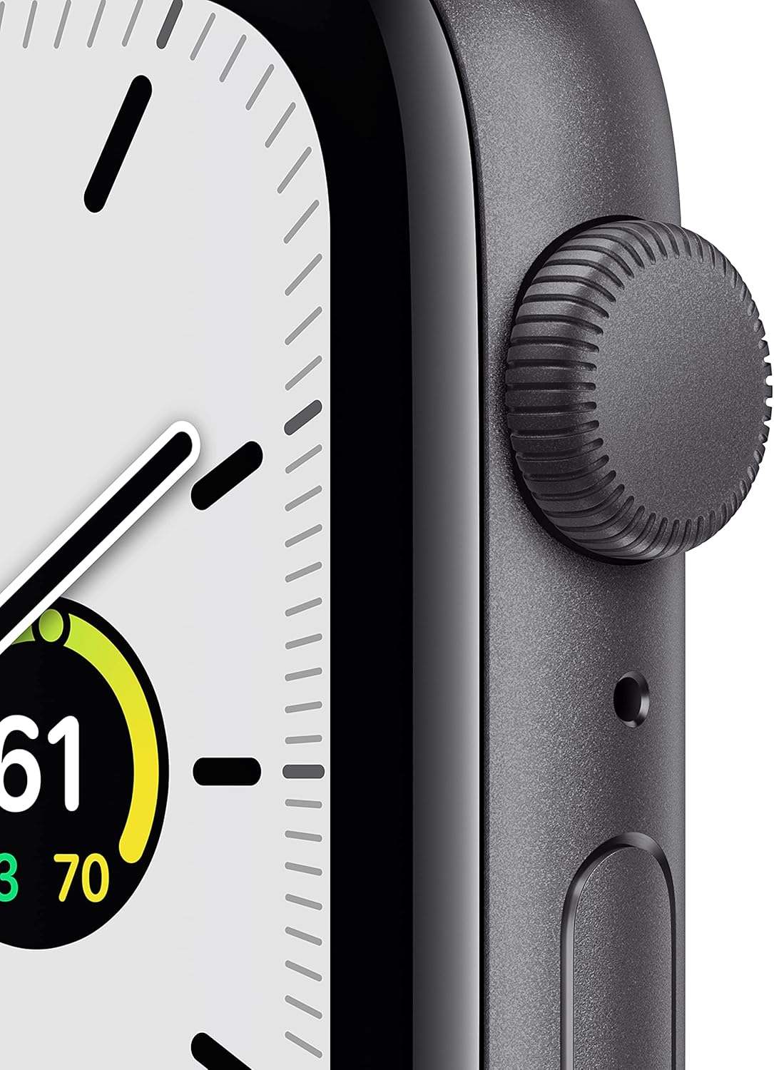 Apple Watch SE (Gen 1) [GPS 44mm] Smart Watch w/Space Grey Aluminium Case with Midnight Sport Band. Fitness & Activity Tracker, Heart Rate Monitor