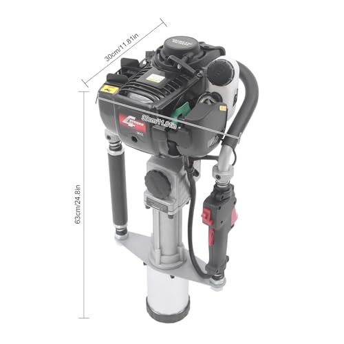 T Post Driver, 2 Stroke 32.6CC Gas Powered Pile Driver, Fence Post Driver Gasoline Piling, Handheld Pile Pounder for Farm Garden