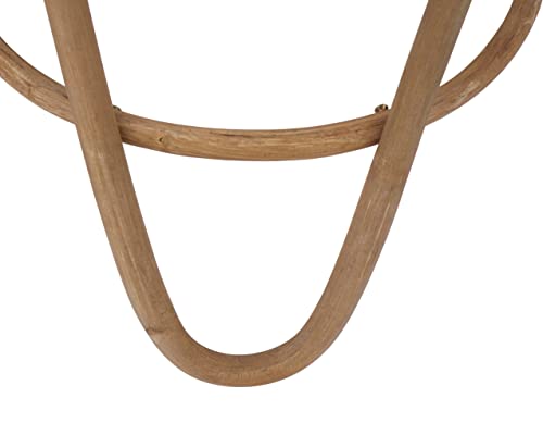 FINECASA Round Rattan Coffee Table, 32'' Wicker Boho Hand-Woven Top