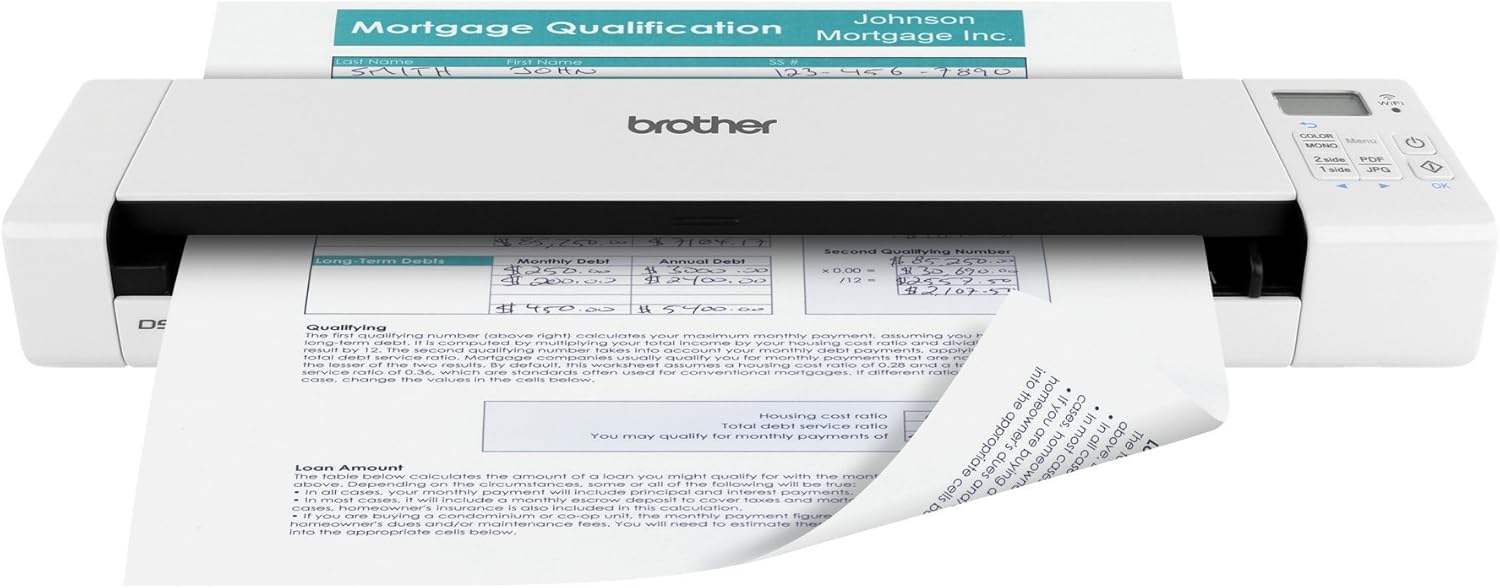 Brother DS-940DW Duplex and Wireless Compact Mobile Document Scanner