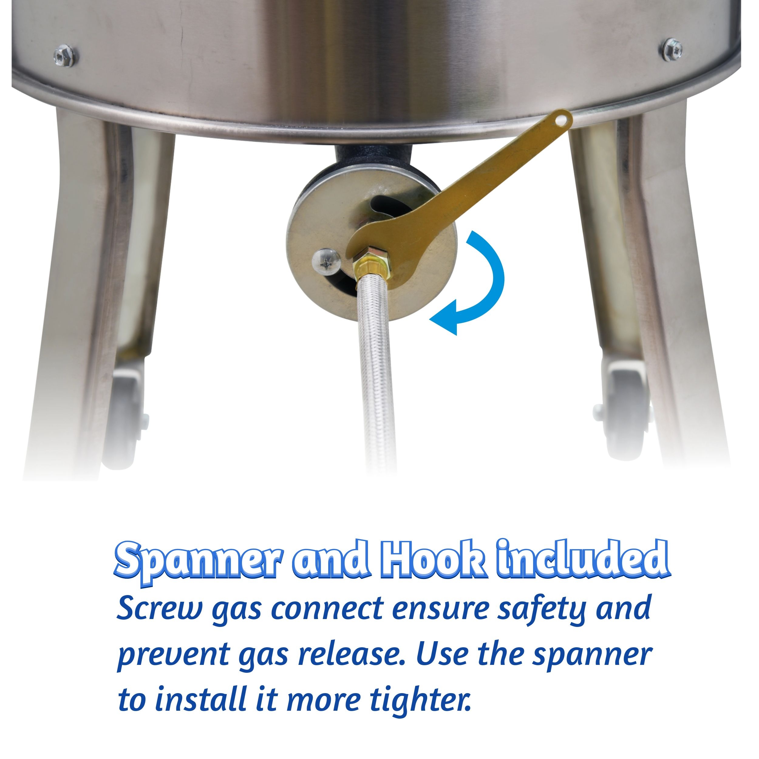 ARC USA 615BS Stainless Steel Propane Burner Turkey Fryer with Wheels 200,000 BTU