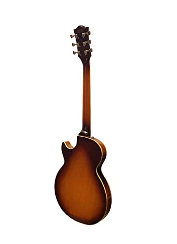 IYV-IJZ-300A TSB Jazz Solid hollow-Body Electric Guitar, Tobacco Sunburst
