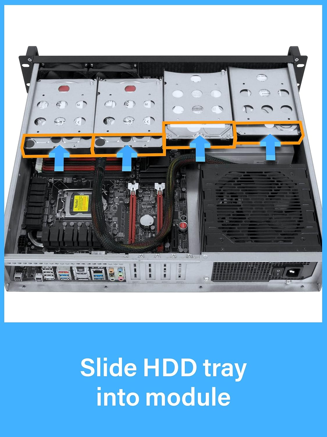 Rosewill 4U Server Chassis 15 Bay Server Case 15x 3.5 HDD Bays, E-ATX Board, Rackmount Server Case
