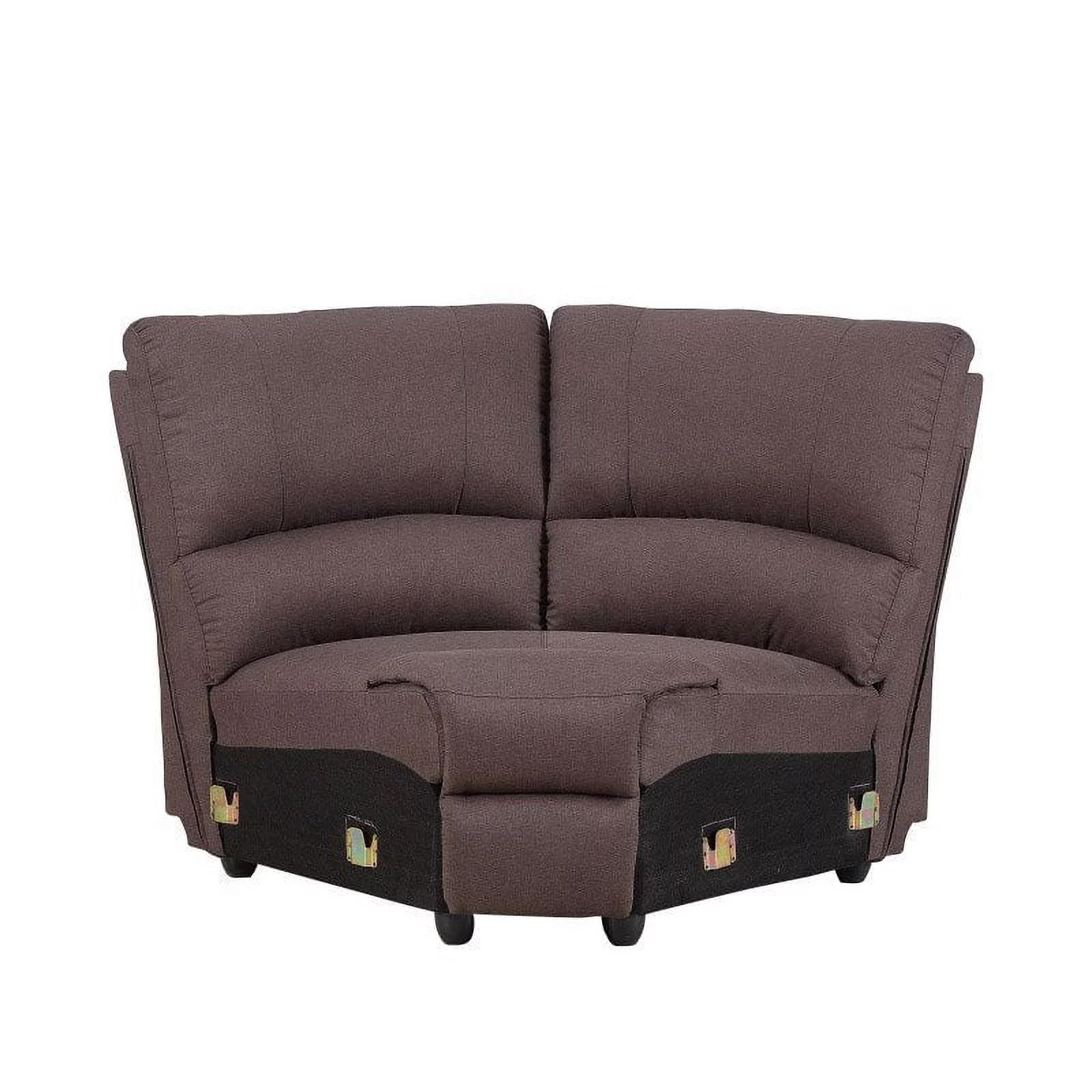 Titan Furnishings Transitional Chanille Fabric Power Reclining Sectional - Brown