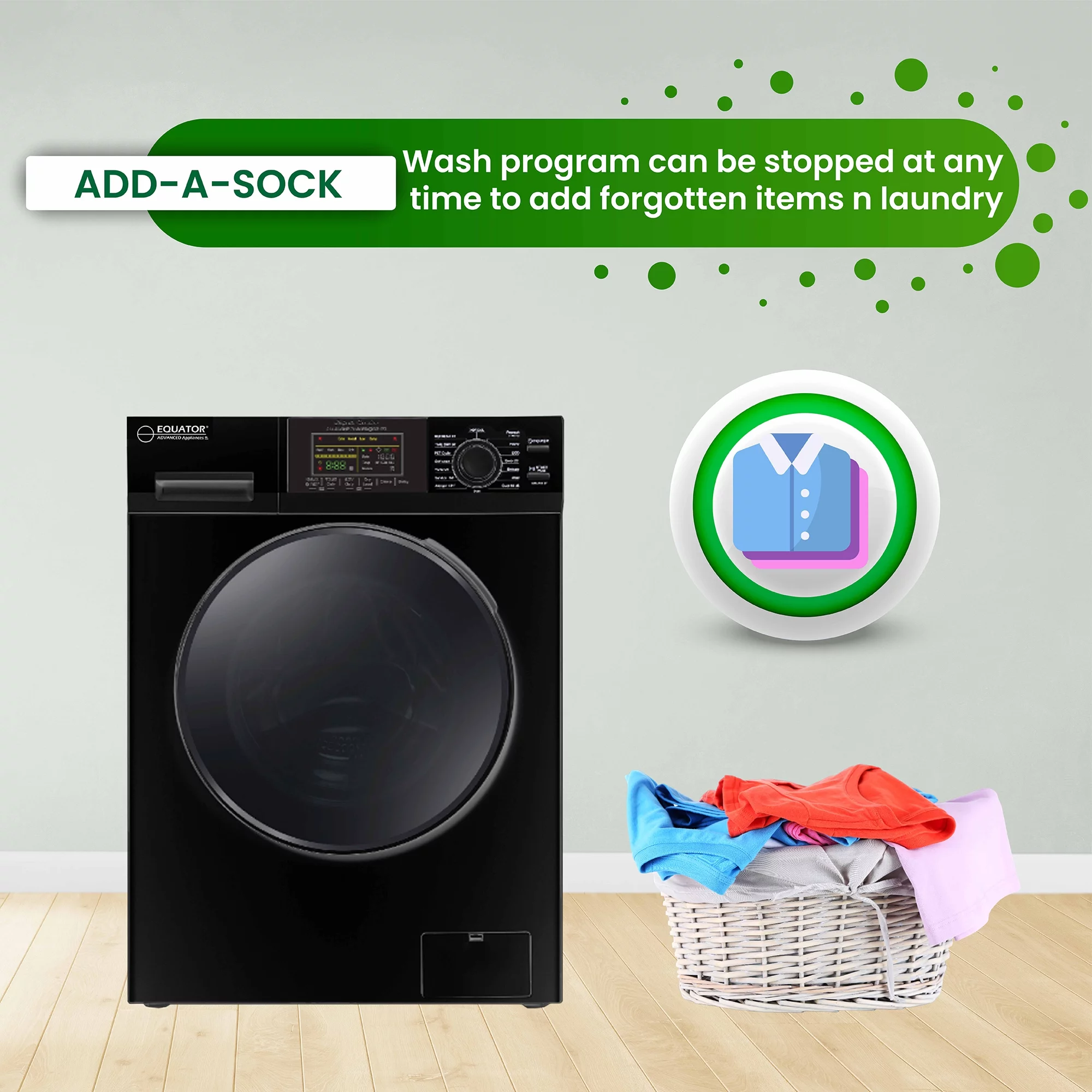 Equator Fully Built-in All-in-One Combo Washer-Dryer Ventless 1.62 cf/15lbs 110V White