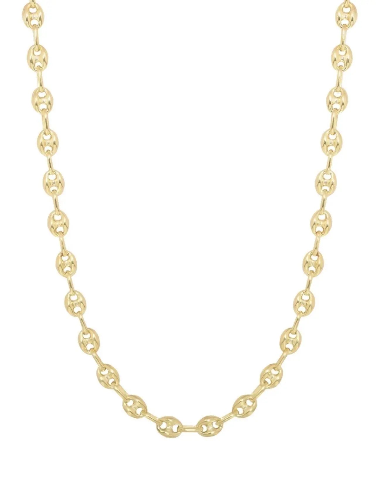 ADIRFINE 925 Sterling Silver 6mm Puff Mariner link Chain
