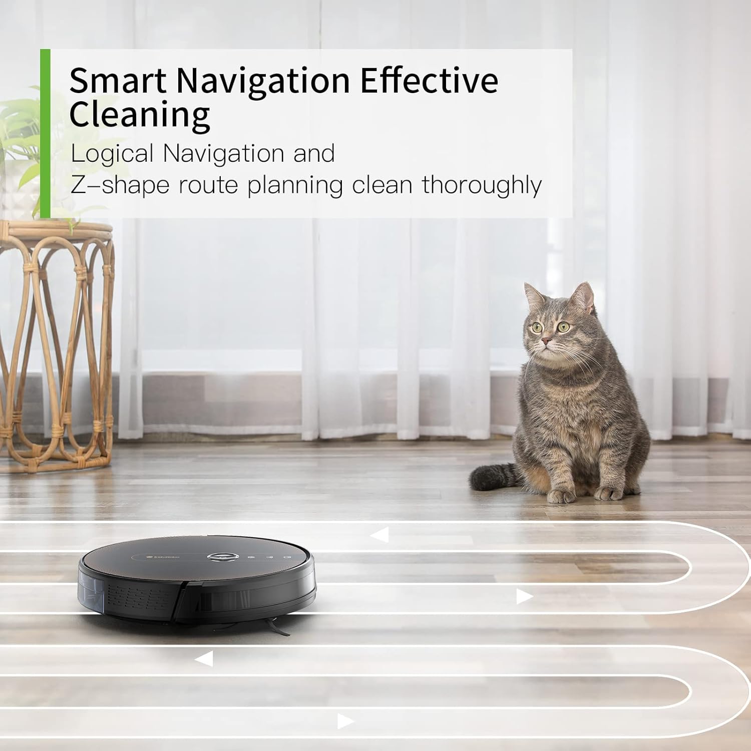 Robot Vacuum and Mop, Robot Vacuum for Pet Hair, Hard Floor and Carpet, Works with Alexa, InstaRobo X1 Robot Vcuum Cleaner, Voice/App Control, 2000Pa