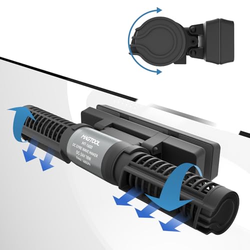 MagTool Aquarium DC Gyre Wave Maker, 1600-4200GPH Adjustable Cross Flow Wave Maker LCD Controller and Sine Wave Tech