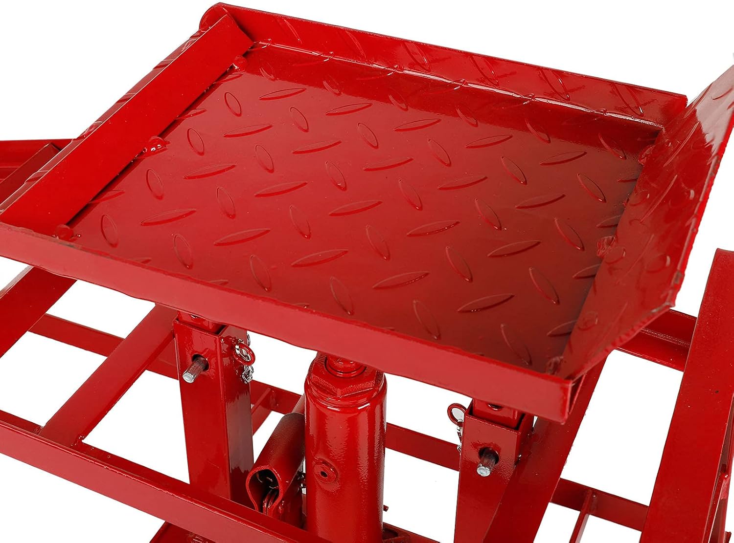 TYFYB 1 Pack Red 5000lbs Capacity Low Profile Car Lift Service Ramps Truck Trailer Garage Automotive Hydraulic Lift Repair Frame Lift Height