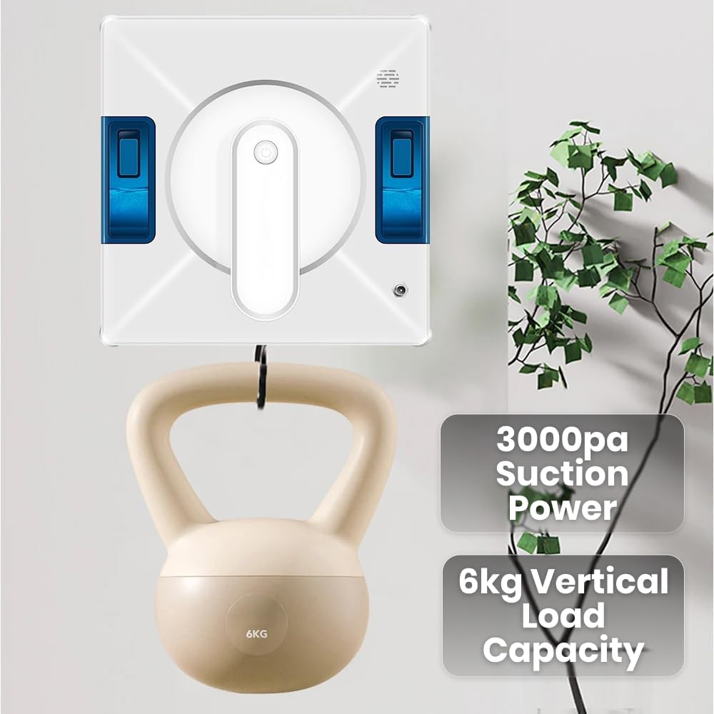 Smart Window Cleaning Robot with Dual Water Spray & Strong Suction