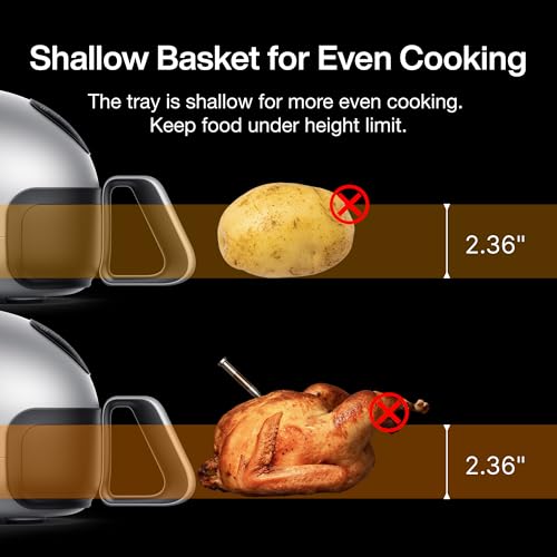 Dome 2 Air Fryer, Extra Large Airfryer with Superior Airflow, Self-cleaning Smart Digital Fryer with PFAS free Basket for Quick Easy Meals