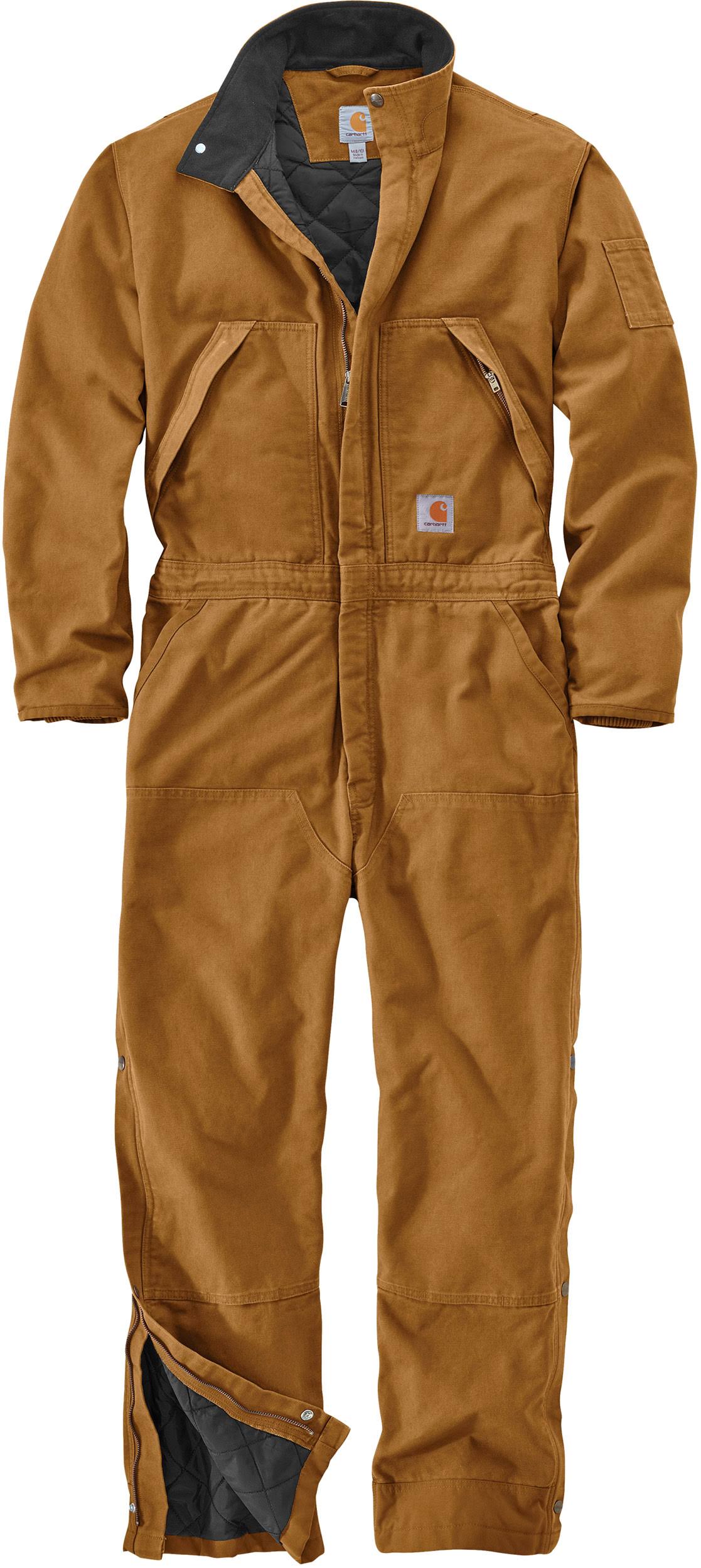 Carhartt Loose Fit Washed Duck Insulated Coverall | Brown