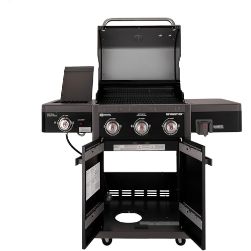 Coleman Revolution 2-Burner 30,000 BTU BBQ Gas Grill with 440-Sq. In. Total Cooking Surface, 2 Side Shelves, Flare-Free Grates