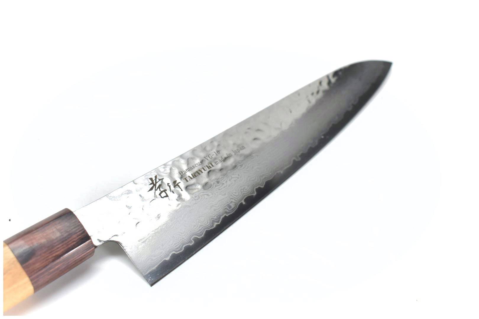 Sakai Takayuki VG10 33 Layer Damascus Gyuto Japanese Knife 210mm Keyaki (Japanese Elm) Handle