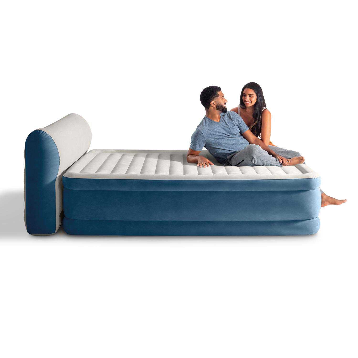 Intex Queen Dura-Beam Deluxe Series Comfort Headboard Airbed Internal Pump - Sports Supplies Online Store