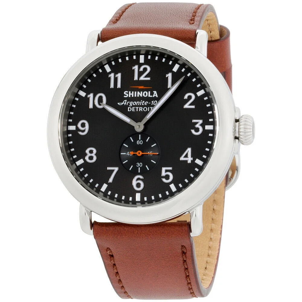 Shinola Detroit The Runwell Quartz Movement Black Dial Men's Watches S0120018330