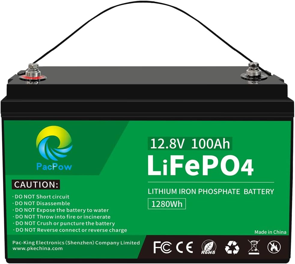 PacPow 12V 20Ah LiFePO4 Lithium Iron Phosphate Battery with Built-in BMS for Fish Finder, Ham Radio, Scooter, Trolling Motor, Light