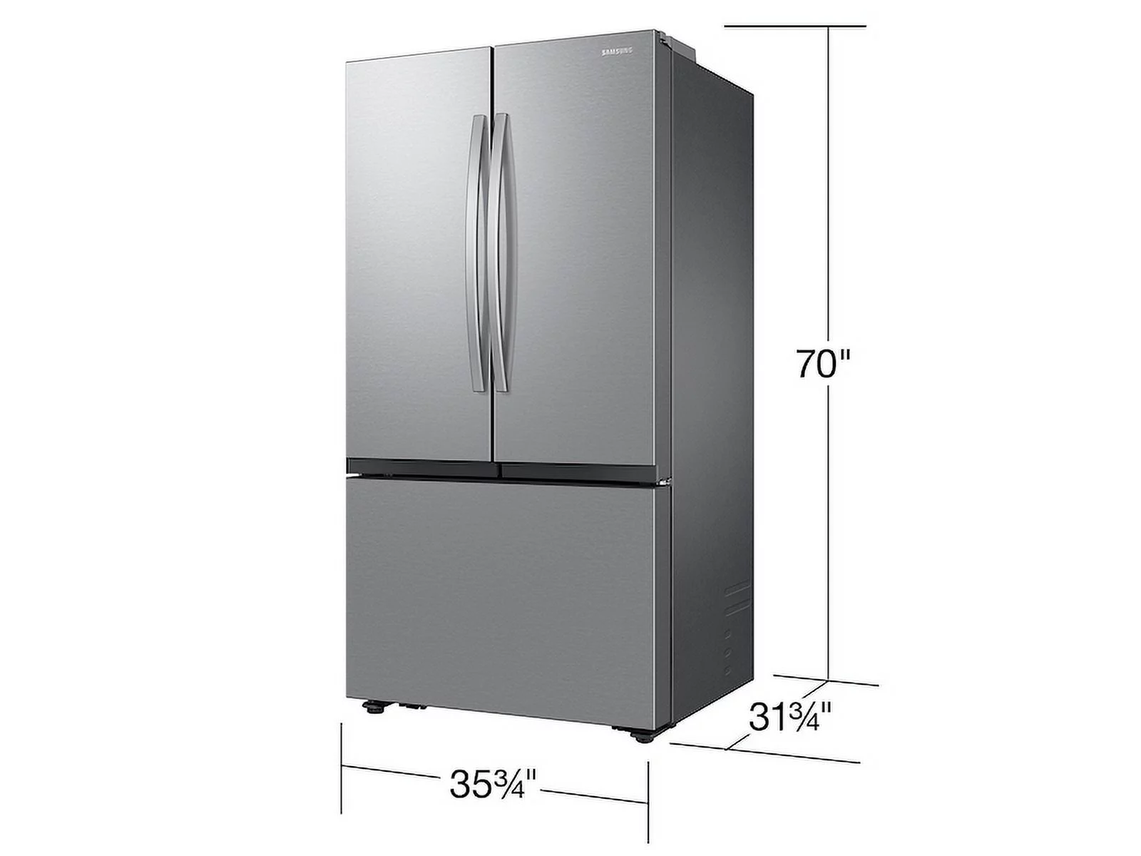 Samsung 27 cf French Door Refrigerator Counter Depth Dual Ice Maker Stainless Steel RF27CG5100SR