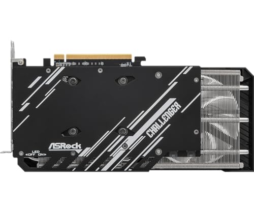 ASRock AMD Radeon RX 7700 XT Challenger 12GB GDDR6 192-bit 0dB Silent Cooling 7680 x 4320 DisplayPort HDMI LED Indicator 18Gbps Dual Fan Graphics Card