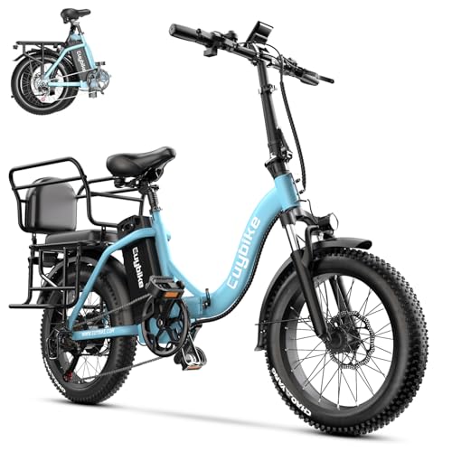 Folding Electric Bike for Adults with Peak 1000W Motor, 48V 20AH Battery up to 30MPH 80 Miles, 20" Fat Tire All Terrain Ebike