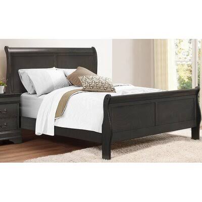 Waynesburg Sleigh Bed Alcott Hill Color: Gray, Mattress Size: Full