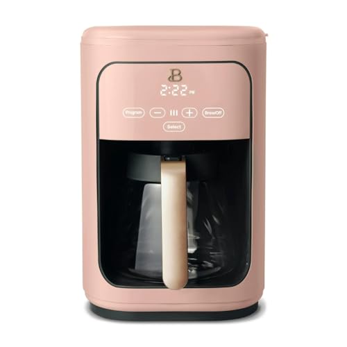 Beautiful Coffee Maker, 14-Cup, Touch Display, Programmable, 1200W, Stainless Steel, Keep Warm, 24h Timer dishwasher-safe (Black Sesame)