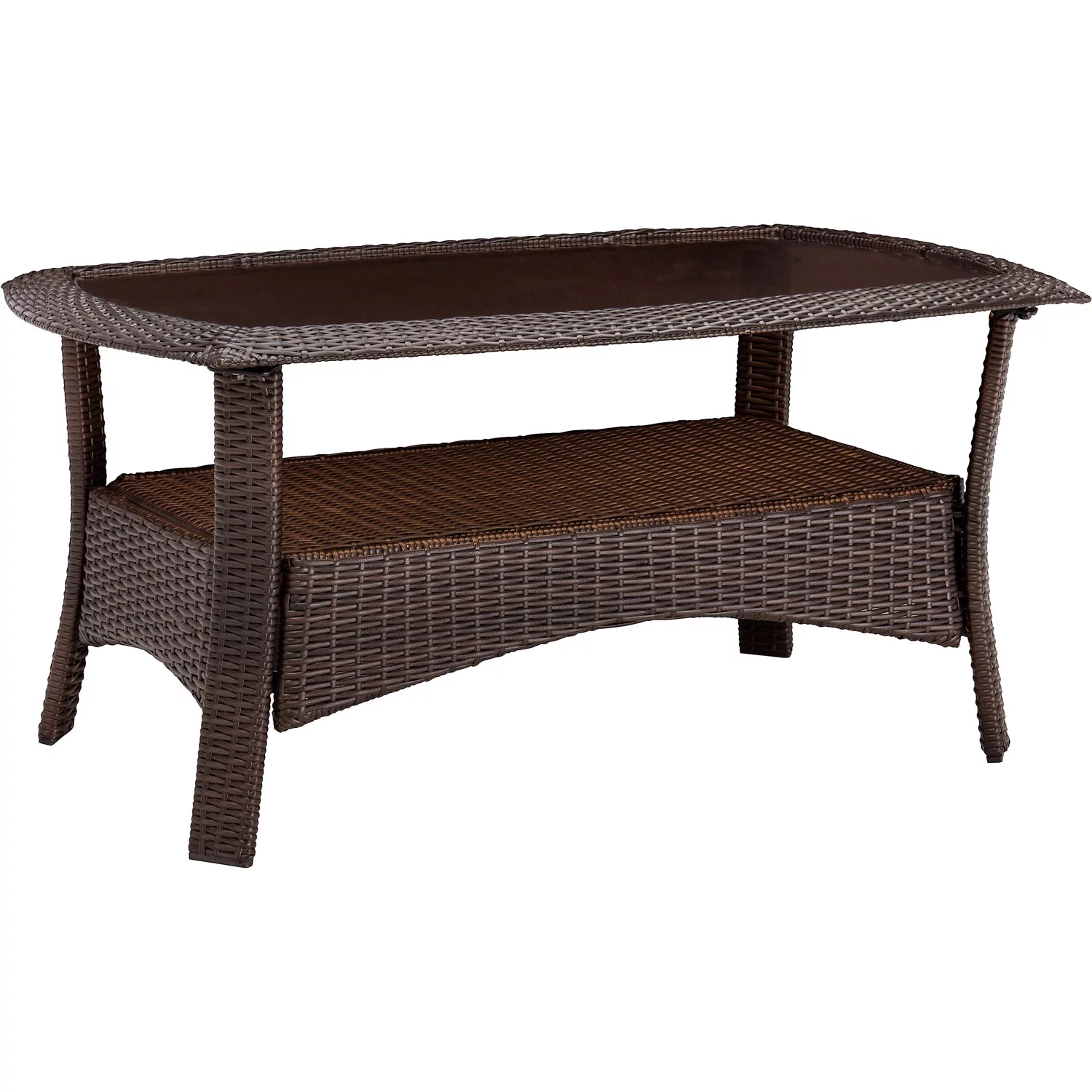 Hanover Strathmere 6-Piece Wicker Outdoor Conversation Set, Crimson Red