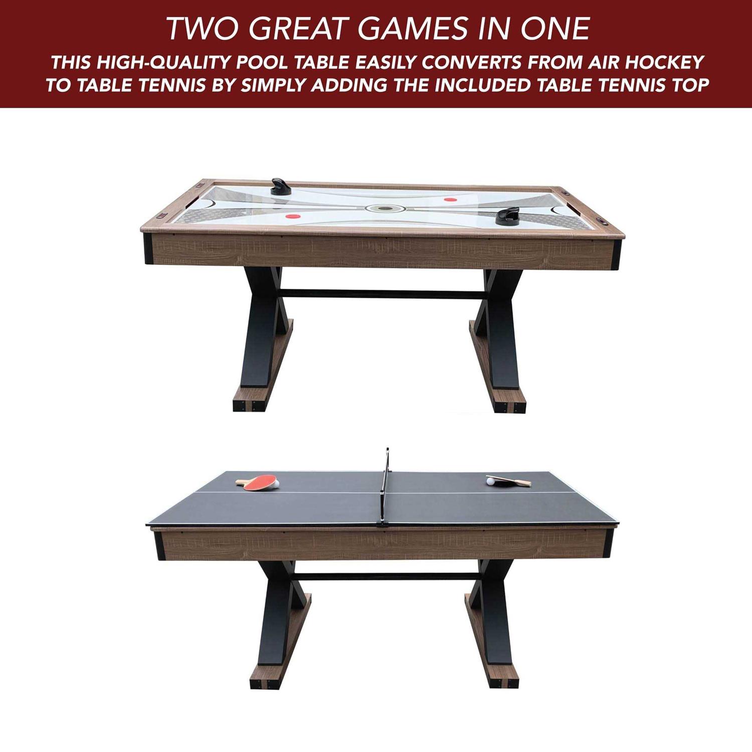Hathaway Excalibur 6-ft Air Hockey Table with Table Tennis Top - Sports Supplies Online Store