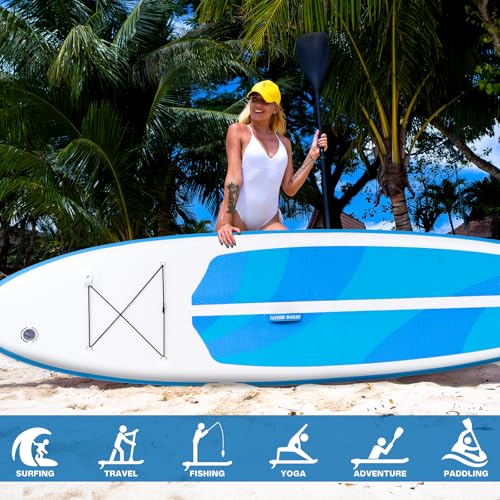 Tuxedo Sailor Inflatable Stand Up Paddle Board with Complete Accessories for Surfing and Traveling