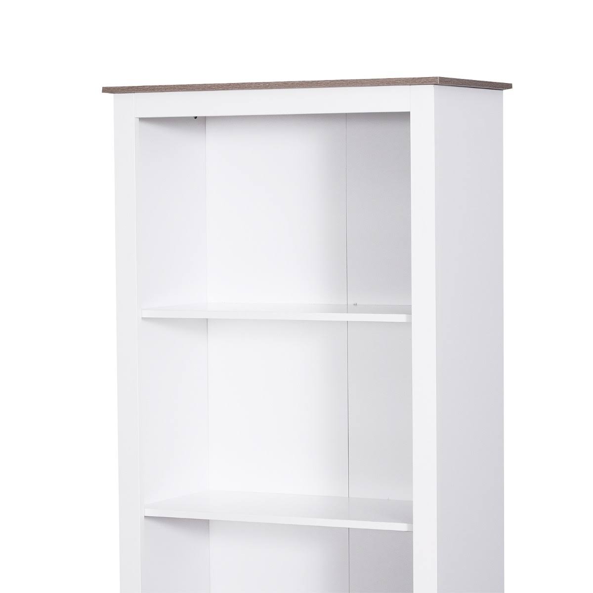 HOMCOM 69” Wood Free Standing Bathroom Linen Tower Storage Cabinet - White