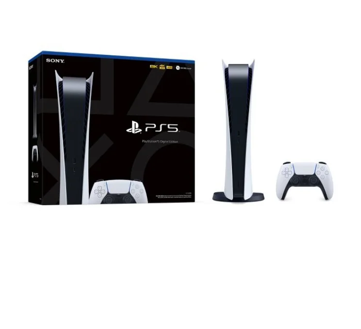 Restored Playstation 5 Digital Edition Console, WHITE (Refurbished) - Radiant Selections