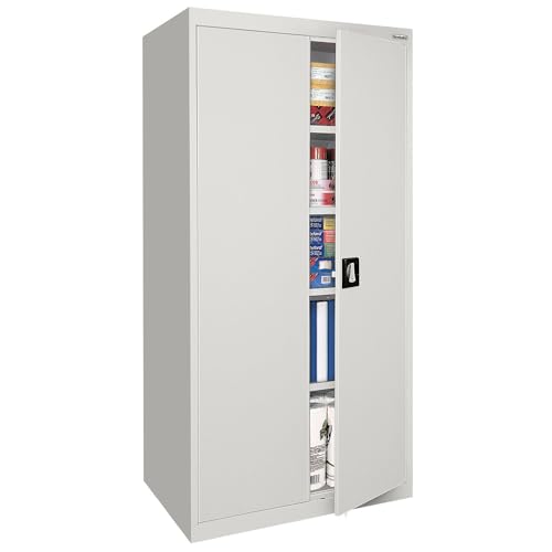 Sandusky Lee EA4R362472-02 Welded Steel Elite Storage Cabinet with Adjustable Shelves, 24" Length x 36" Width x 72" Height, Charcoal