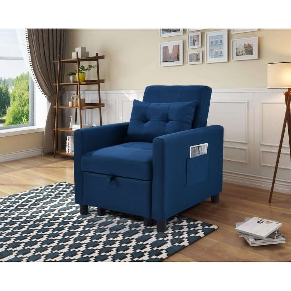 Single Sofa Bed with Pullout Sleeper, Convertible Folding Futon Chair