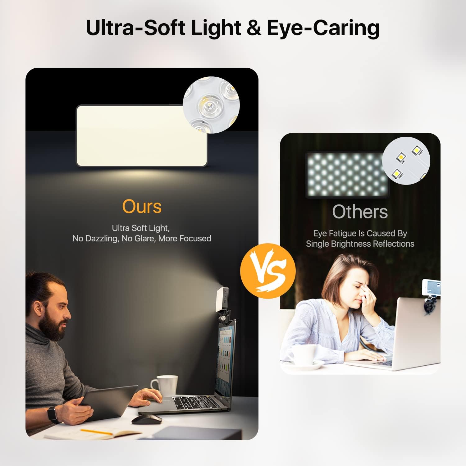 [Upgraded] Video Conference Lighting, [Soft Light & Eye-Caring] Laptop Light for Video Conferencing, Zoom Light for Laptop