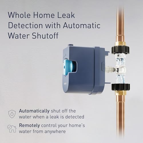 Moen Flo Smart Water Monitor and Automatic Shutoff Sensor, Wi-Fi Connected Water Leak Detector for 1-Inch Diameter Pipe, 900-006 - Radiant Selections