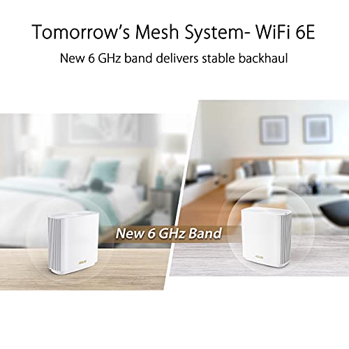 ASUS ZenWiFi AX6600 Tri-Band Mesh WiFi 6 System (XT8 1PK) - Whole Home Coverage up to 2750 sq.ft & 4+ rooms, AiMesh