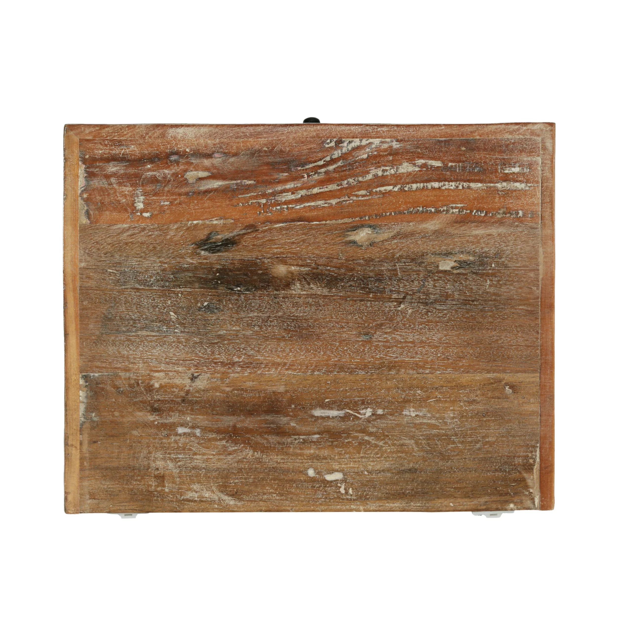 GDF Studio Willards Boho Handmade Wood 5 Drawer Chest, Multicolored and Natural