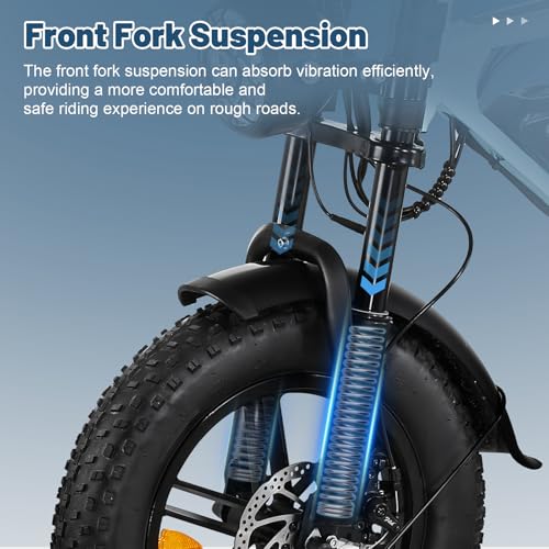 OUXI Electric Bike for Adults, 16" Fat Tire Ebike with 36V 10.4Ah Removable Battery, Moped Style EBike for Teens Up to 20MPH