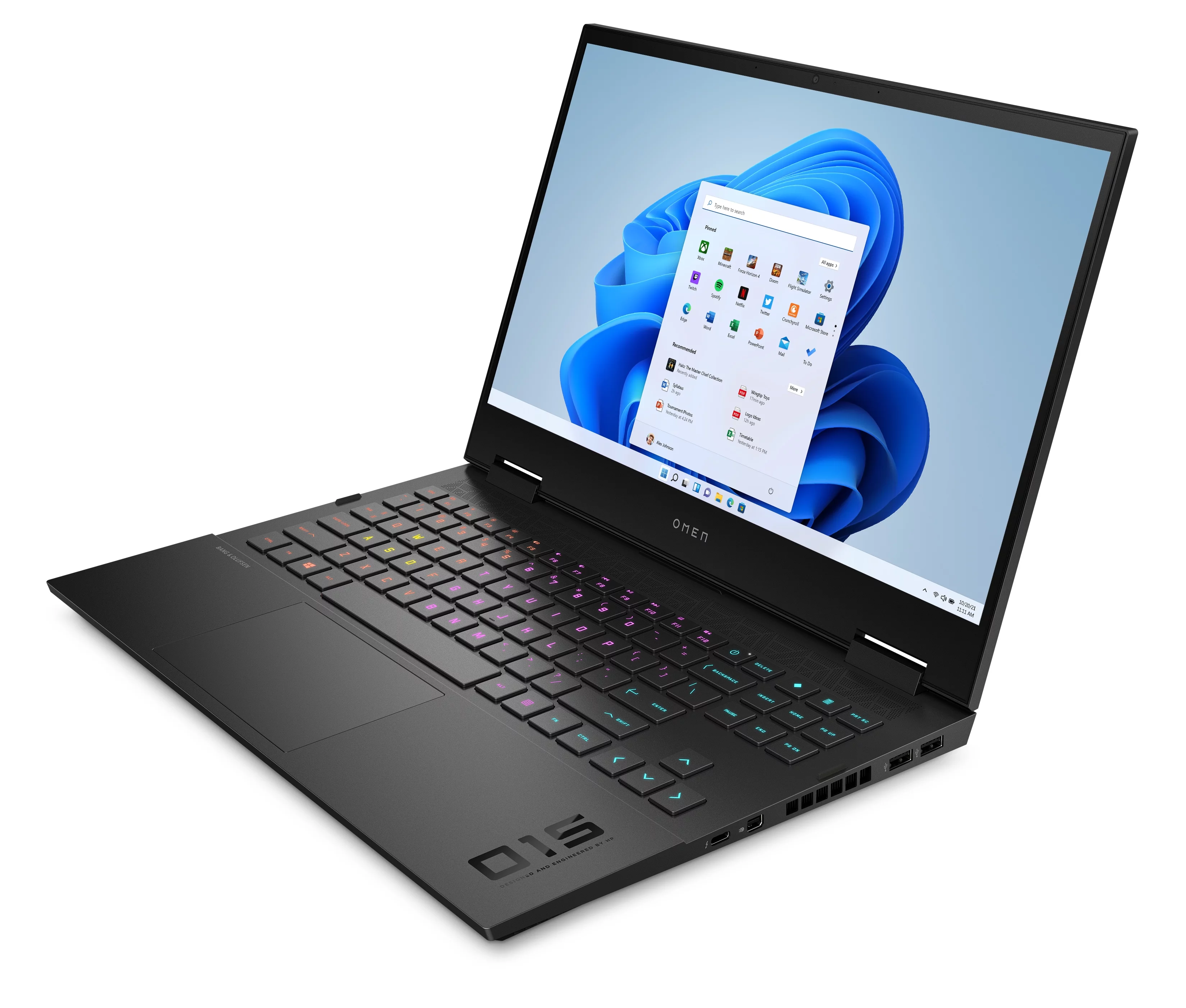 HP OMEN 15.6” FHD IPS, 144 Hz, AMD Ryzen™ 7 5800H, NVIDIA® GeForce RTX™ 3070, 16 GB DDR4-3200 MHz RAM, 1TB SSD, Audio by Bang & Olufsen, Mica Silver