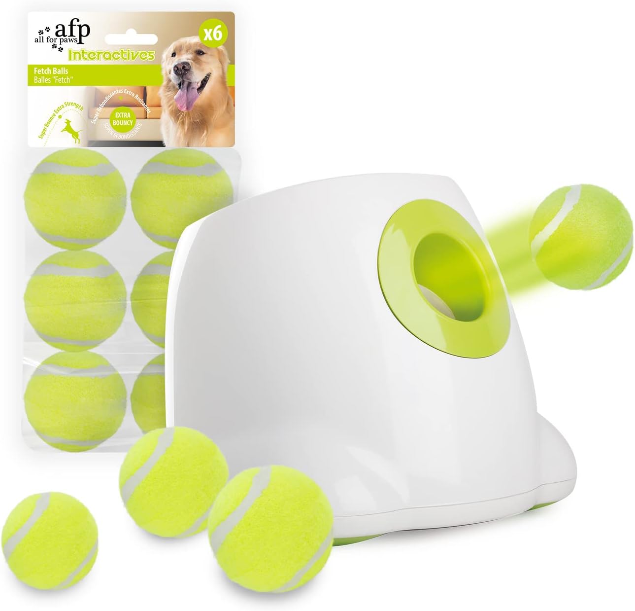 ALL FOR PAWS Dog Ball Launcher Automatic,Automatic Ball Launcher for Dogs,Maxi Ball Thrower for Dogs,Dog Toys Interactive