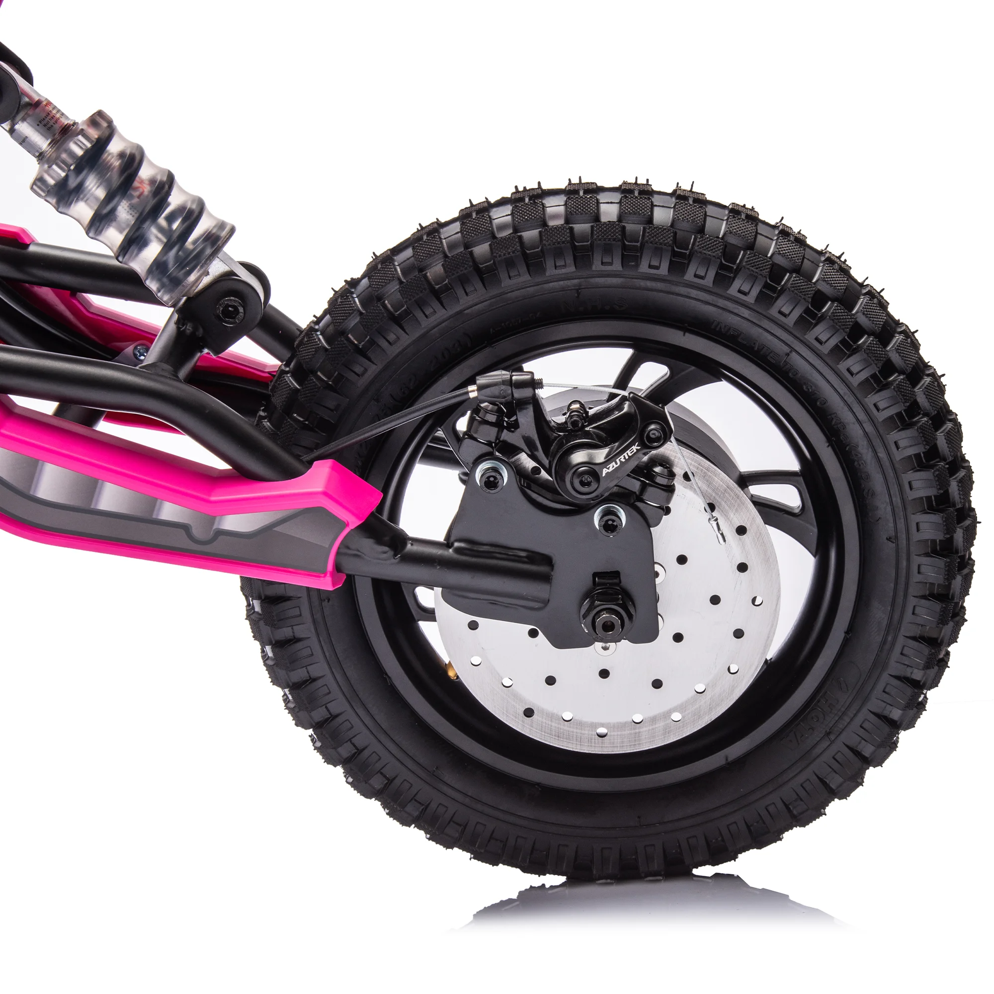 BISHE 24V Advanced Electric Dirt Pink Bike for Age 6+ Up to 50 Minutes Continuous Ride Time, Electric Motocross Hand-Operated Dual Brakes