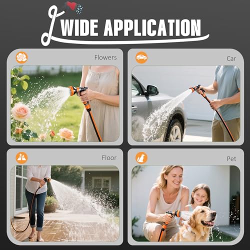 Retractable Garden Hose Reel Outside [1/2 inch ×100 FT], VOTREK Automatic Rewind Wall Mounted Hose Reel [Heavy Duty] with Any Length Lock
