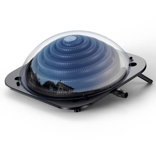 Curve Solar Pool Heater, Made for Above-Ground and Inground Pools, Includes Two Hoses & Clamps, Two Adapters