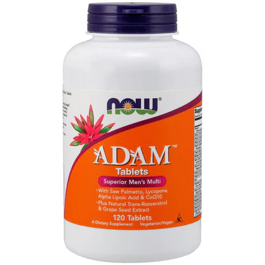 Now Foods Adam Superior Men's Multiple Vitamin Tablets 120t - Kansas Nuitrition - HNZSDS