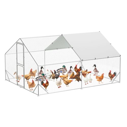 Large Metal Chicken Coop, Walk-in Poultry Cage