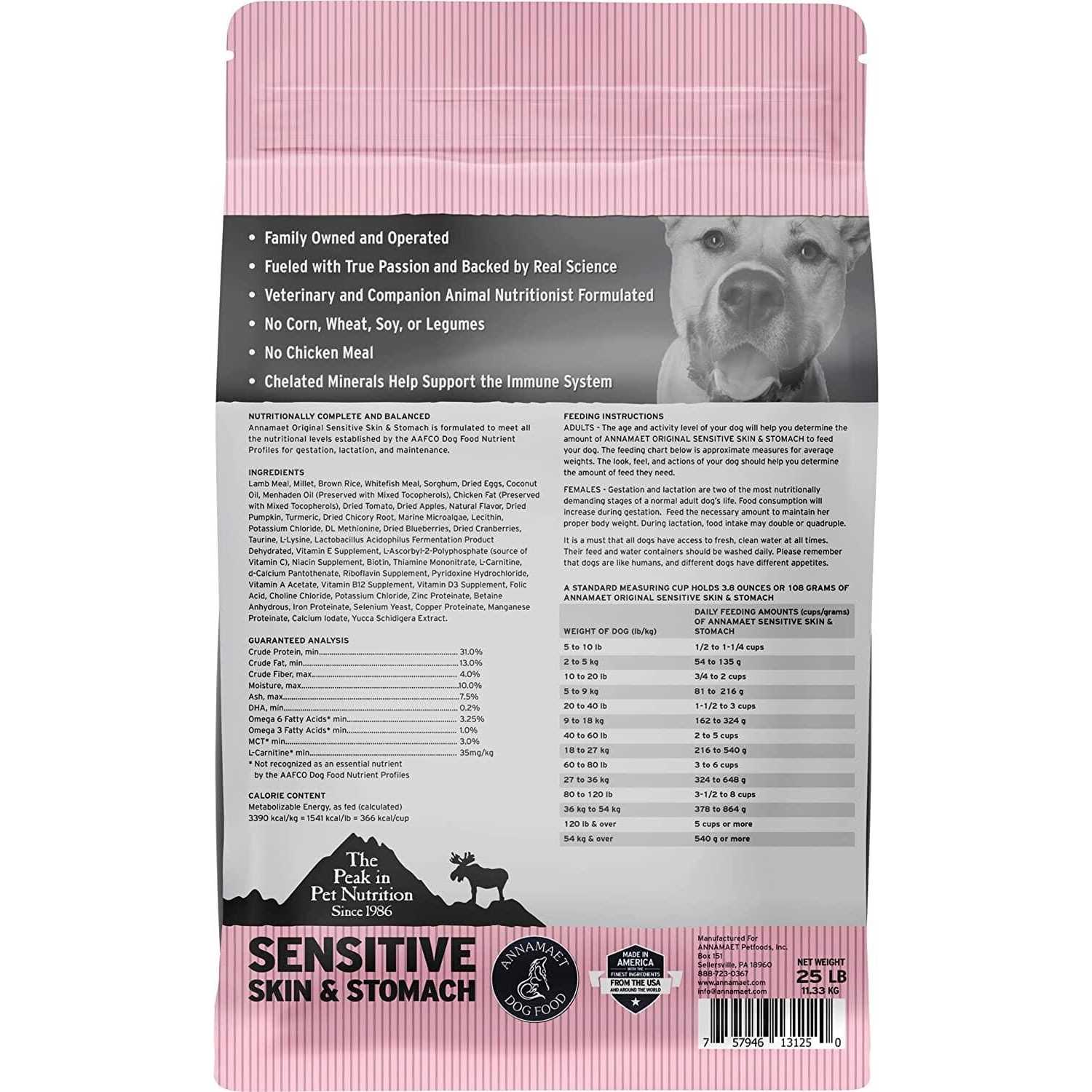 Annamaet Original Sensitive Skin &amp; Stomach Dry Dog Food - Pet Supplies online store