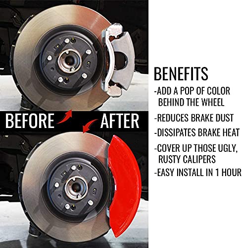 MGP Caliper Covers - Brake Caliper Covers 2018-2023 Honda Accord - Front and Rear Set - Red