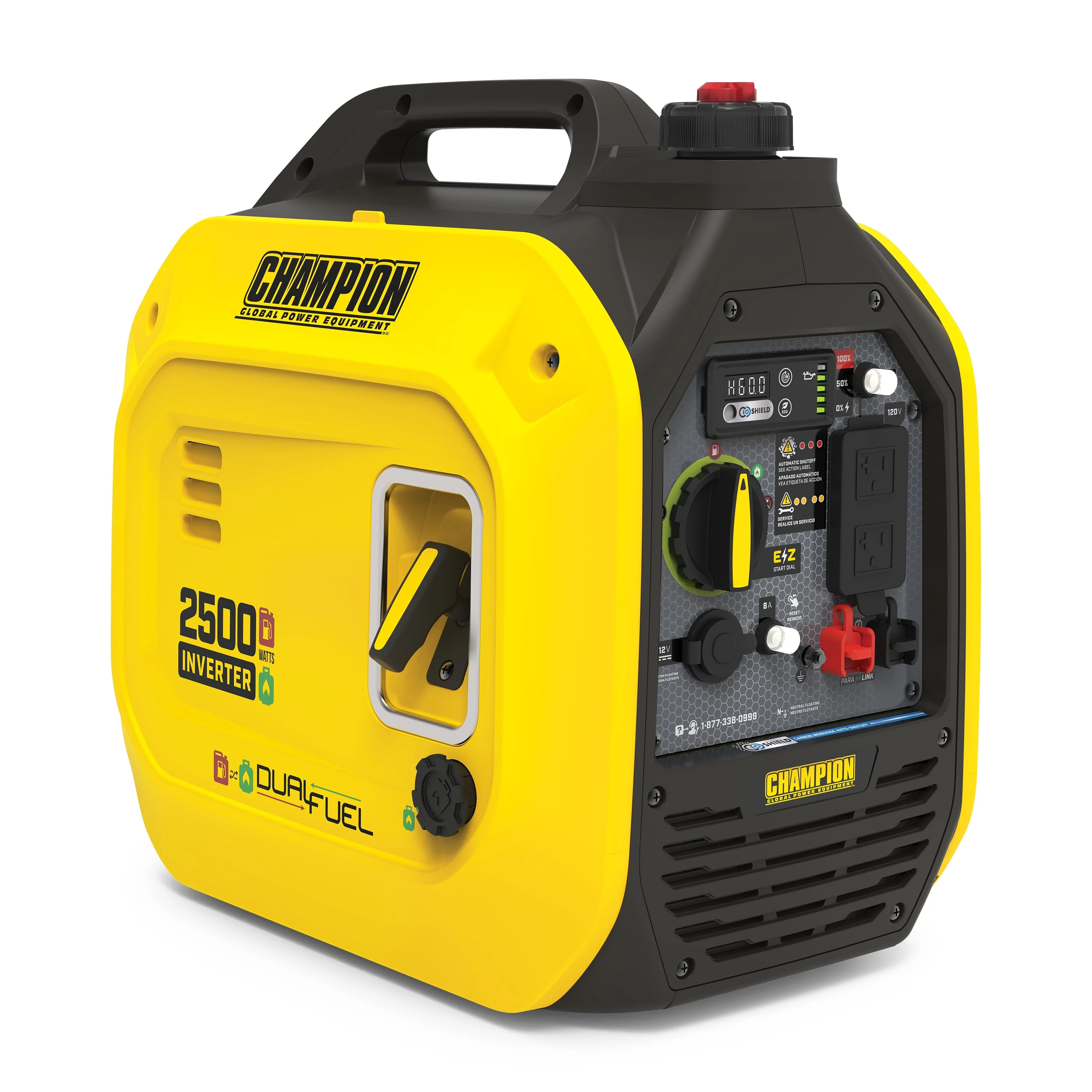 Champion Power Equipment 2500-Watt Dual Fuel Portable Inverter Generator with Quiet Technology and CO Shield - Radiant Selections