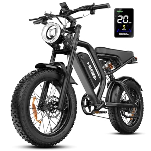 Electric Bike for Adults - K6 20 x 4 Inch Fat Tire, 750W/Peak 1500W Motor, 48V15AH Detachable Battery, 4 Riding Modes Electric Dirt Bike
